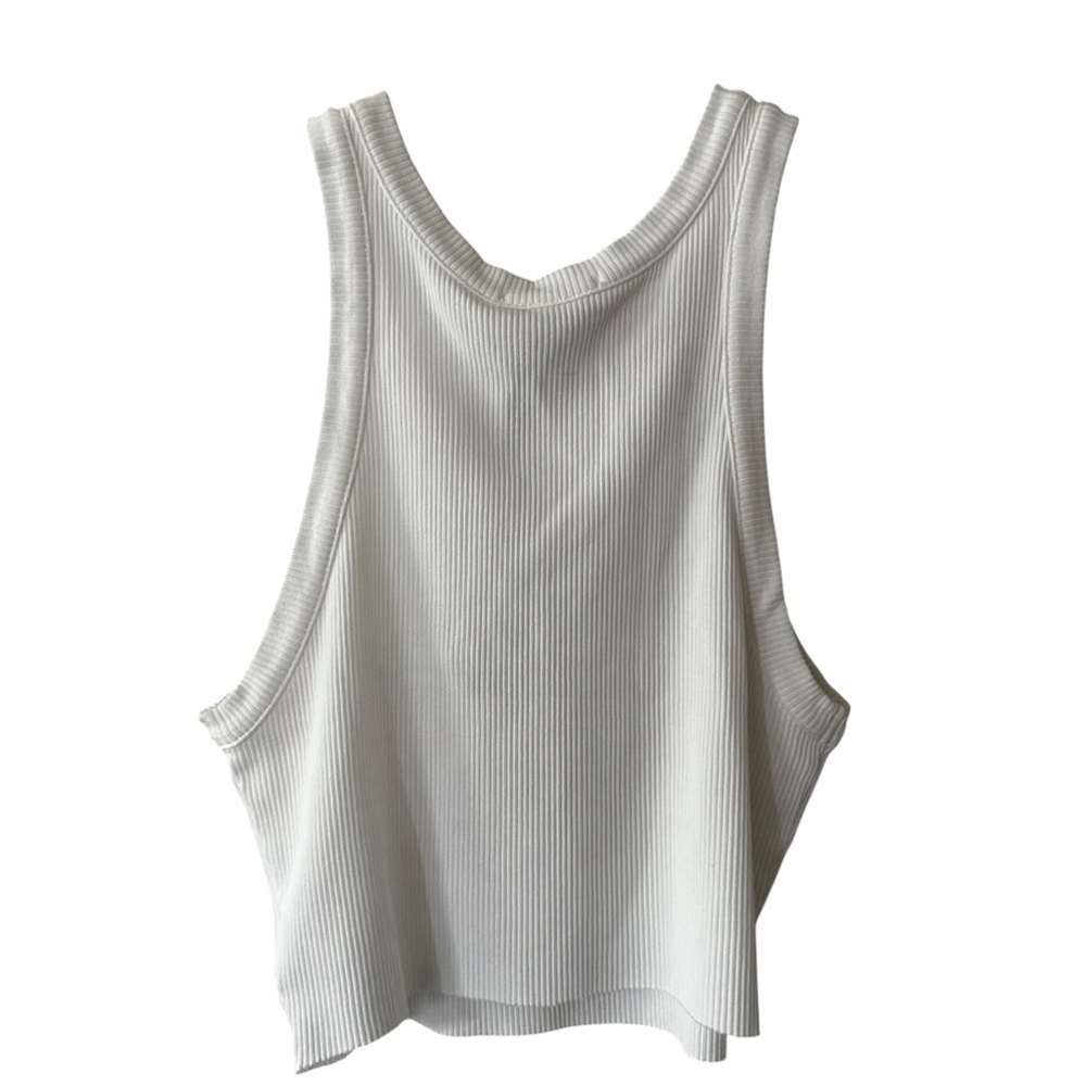 AGOLDE BAILEY CROPPED TANK RACER BACKRIBBED, COOL GIRL, MINIMALIST SZ MEDIUM - Picture 6 of 10